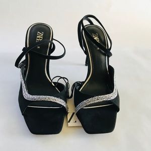 Zara rhinestone high heels